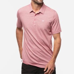 Men’s Travis Mathew Zinna Polo Heather Cardinal